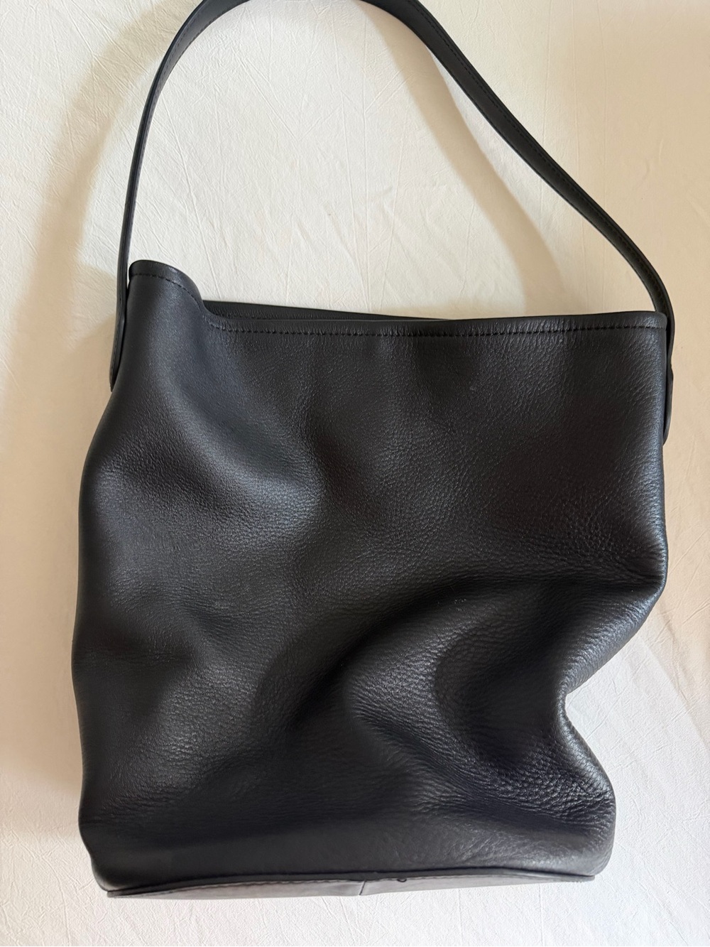 JCREW genuine leather bucket tote